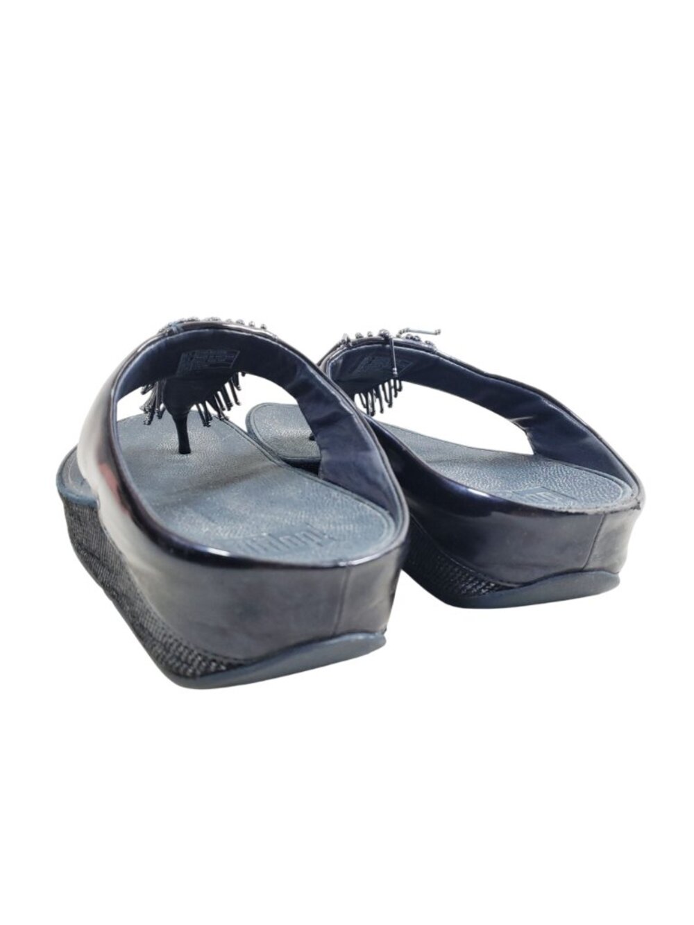 FitFlop Blue Beaded Fringe Womens Size 7 Thong Sandals - Picture 4 of 10